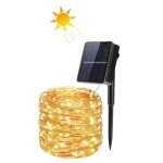 Mtevotx lumineuse solaire extrieure guirlande solaire22m 200 led 8 modes pour jardin terrasse nol fte ...