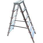 Mtra escabeau double marchepied en aluminium 6 marches