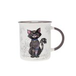 Mug avec des animaux - motif chat noir - matire porcelaine fine - contenance 320ml
