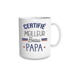 Mug - certifié - meilleur beau papa - céramique - blanc à points marine - cylindrique Mug - certifié - meilleur beau papa - céramique - blanc à points marine - cylindrique