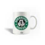 Mug en cramique - starbucks - mickey mouse - 30cl - compatible lave - vaisselle - blanc