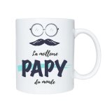 Mug c�ramique la meilleure papy du monde - cadeau de no�l unique pour papy personnalis� et pratique