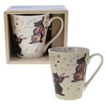 Mug - kiub - conique 350 ml - porcelaine - lavable au lave - vaisselle - design chat musique