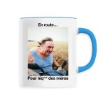 Mug humoristique - la french touch - depardieu - cramique - bleu - blanc - adulte - lave - vaisselle ...