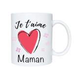 Mug - je taime maman - cadeau unique pour maman nol et anniversaire - tasse personnalise