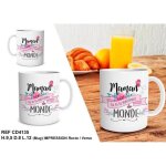 Mug - no name - maman tu es la meilleure du monde - porcelaine / c�ramique / gr�s - enfant - cylindrique ...