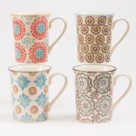 Coffret de 4 mugs boh�me 30 cl - table passion