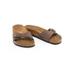 Mules birkenstock madrid pour femme - marron - synthtique