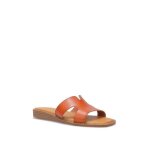 Mules en simili avec bride ajour�e. dot�es dune semelle compens�e effet bois. pour femme - tongs mules ...