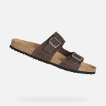 Mules en cuir geox ghita - homme - brun foncé - confort exceptionnel Mules en cuir geox ghita - homme - brun foncé - confort exceptionnel