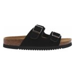 Mules cuir nubuck refresh noir - femme - cuir - noires