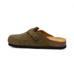 Mules en cuir scholl fae - femme - vert kaki - tige en daim - confort exceptionnel Mules en cuir scholl fae - femme - vert kaki - tige en daim - confort exceptionnel