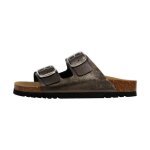 Mules cuir scholl josephine - gris anthracite