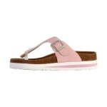 Mules cuir terre de marins rhodas - rose