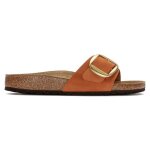 Mules femme birkenstock madrid - cuir nubuck - pecan - 37