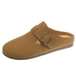 Mules femme casual mode talon plat lger respirant printemps - brun