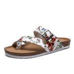 Mules femmes ootday confortable et dcontract - blanc - cuir enduit - adulte