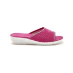 Mules femme p�diconfort - rose - textile - confort optimal