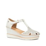Mules femme pikolinos aguadulce - blanc - cuir - confortable et �l�gant