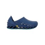 Mules femme scholl evoflex - talon compens - bleu