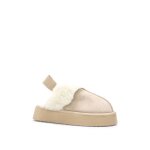 Mules fourr�es - marque - mod�le - beige - femme - adulte
