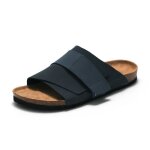 Mules homme ootda - loisirs extrieur intrieur - bleu - cuir enduit - adulte