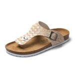 Mules homme ootday - boucle simple - loisirs extrieur intrieur - cuir enduit - abricot