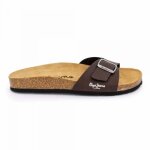 Mules plates uni logo homme pepe jeans