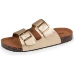 Isotoner sandales  doubles brides ultra confortables semelle intrieure cuir dor femme