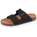 Isotoner sandales  doubles brides ultra confortables semelle intrieure cuir noir femme