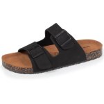 Isotoner sandales  brides ultra confortables semelle intrieure cuir noir homme