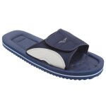 Mules de plage scratch - pdq - homme - bleu marine / gris - textile - semelle en eva