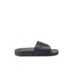 Mules plates en pvc avec logo emporio armani - gris