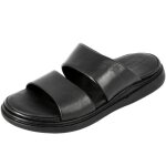 Mules sandales mdicales homme en cuir noir - marque - modle - confortable et lgant - soulage la douleur ...