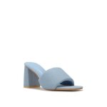 Mules  talon et bride rembourre - marque - modle - bleu - femme - adulte