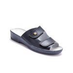 Mules - marque - ultra l�g�res - extra - larges - femme - marine