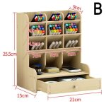 Multi - fonction 5 grilles porte - crayon de bureau rangement de stylo boîte en bois organisateur de ... Multi - fonction 5 grilles porte - crayon de bureau rangement de stylo boîte en bois organisateur de ...