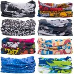 Multifonction bandana 8pcs tour de cou bandeau headwear cache cou casque echarpe sport cheveux pour yoga ...
