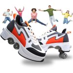 Chaussures  roulettes - multifonction - automatique - rtractable - orange