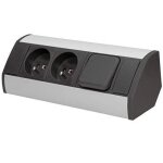 Multiprise lectrique dangle orno gm - 9002 - w - g avec disjoncteur pour cuisine bureau et plan de travail ...