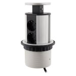 Multiprise encastrable cuisine 4 prises schuko 16a - blanc / noir - zenitech Multiprise encastrable cuisine 4 prises schuko 16a - blanc / noir - zenitech