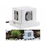 Multiprise dextrieur - royal gardineer - 4 prises - imitation pierre - plastique - ip44