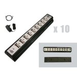 Multiprise usb - hub - 10 ports - alimentation externe - usb 2. 0 high speed - int�rieur
