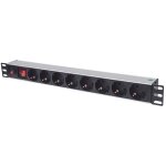 Multiprise - intellinet - 19 1u rackmount - 8 prises - german type - interrupteur