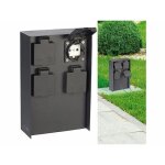Multiprise de jardin - royal gardineer - 4 prises - tanche - acier inoxydable - ip44