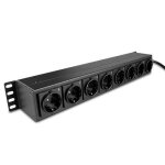 Multiprise - lindy - 73025 - 8 prises - interrupteurs - noir