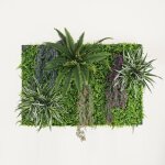 Mur vgtal artificiel en kit diy - ligne deco - 120x80cm - facile  installer - plastique - vert