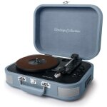 Platine vinyle st�r�o bleue 33 / 45 / 78 trs mt - 201bvb - match