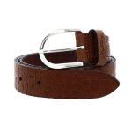 Mustang ceinture marron en cuir pour femme - croco belt 3. 0 baileys 109732
