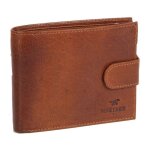Mustang porte - monnaie brun clair en cuir pour homme - triest handan wallet cognac 224490